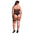 Le Désir Plus Size - 3-delt undertøysett - svart (XL-4XL)