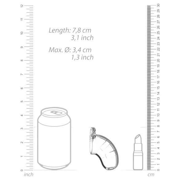 ManCage - Modell 13 penisbur (gjennomsiktig) - 6,5 cm