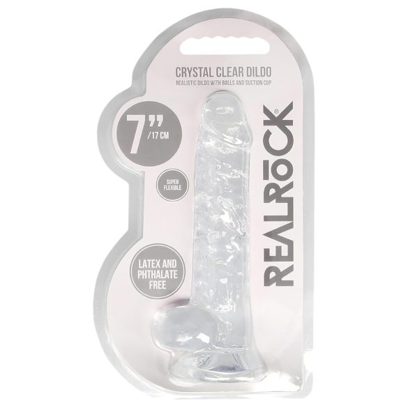 REALROCK - Gjennomsiktig realistisk dildo - 17 cm