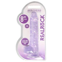 REALROCK - gjennomsiktig realistisk dildo - lilla (19 cm)