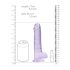 REALROCK - gjennomsiktig realistisk dildo - lilla (19 cm)