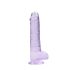 REALROCK - gjennomsiktig realistisk dildo - lilla (19 cm)