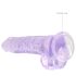 REALROCK - gjennomsiktig realistisk dildo - lilla (19 cm)