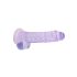REALROCK - gjennomsiktig realistisk dildo - lilla (19 cm)