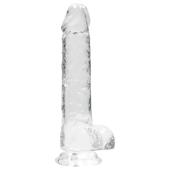 REALROCK - gjennomsiktig, naturtro dildo - gjennomsiktig (19 cm)