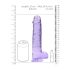 REALROCK - gjennomsiktig realistisk dildo - lilla (22cm)