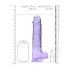 REALROCK - gjennomsiktig realistisk dildo - lilla (22cm)
