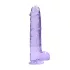 REALROCK - gjennomsiktig realistisk dildo - lilla (22cm)