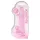 REALROCK - Gjennomsiktig, naturtro dildo - rosa (22 cm)