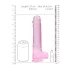 REALROCK - Gjennomsiktig, naturtro dildo - rosa (22 cm)