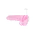 REALROCK - Gjennomsiktig, naturtro dildo - rosa (22 cm)