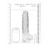 REALROCK - gjennomsiktig naturtro dildo - klar (22 cm)