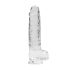 REALROCK - gjennomsiktig naturtro dildo - klar (22 cm)