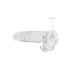 REALROCK - gjennomsiktig naturtro dildo - klar (22 cm)