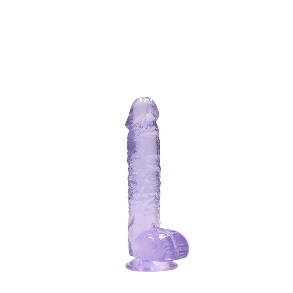REALROCK - Gjennomsiktig Naturtro Dildo - Lilla (15 cm)