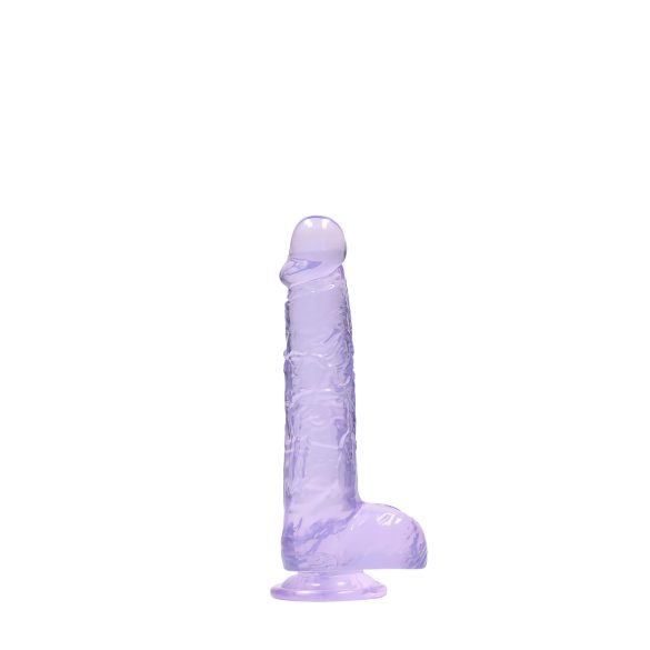 REALROCK - Gjennomsiktig Naturtro Dildo - Lilla (15 cm)