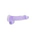 REALROCK - Gjennomsiktig Naturtro Dildo - Lilla (15 cm)