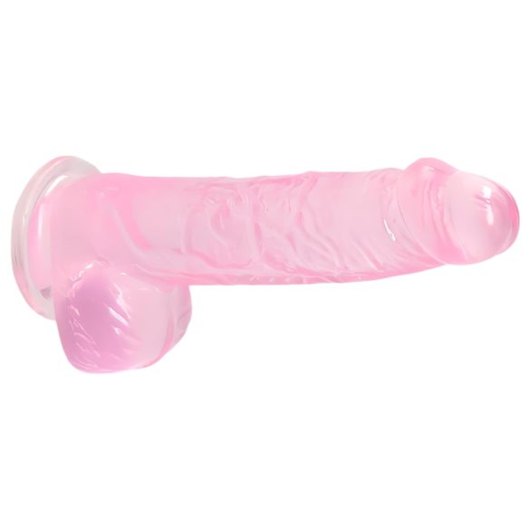 REALROCK - gjennomsiktig naturtro dildo - rosa (15 cm)