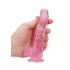 REALROCK - gjennomsiktig naturtro dildo - rosa (15 cm)
