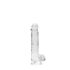 REALROCK - gjennomsiktig naturtro dildo - klar (15 cm)
