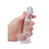 REALROCK - gjennomsiktig naturtro dildo - klar (15 cm)