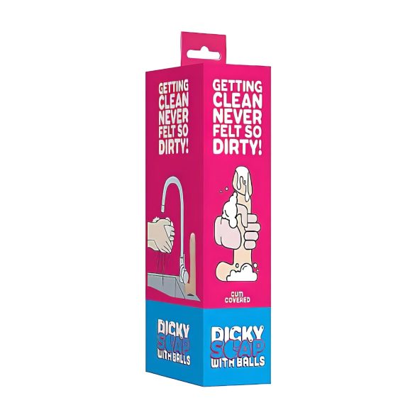 Dicky Cum - såpe med penis og testikler - naturlig (250g)