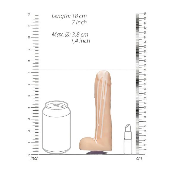 Dicky Cum - såpe med penis og testikler - naturlig (250g)