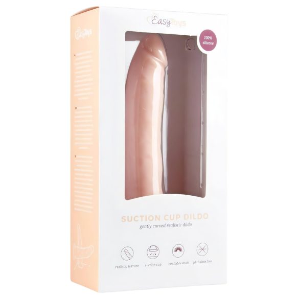 Easytoys - sugekopp 100% silikon dildo (21 cm) - naturtro