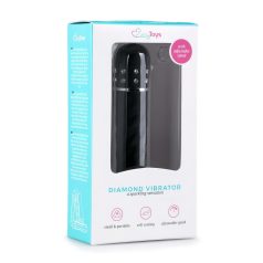 Easytoys Diamond Twirled - vridd stavvibrator (svart)