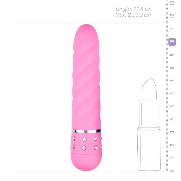 Easytoys Diamond - tvistet stavvibrator (rosa)