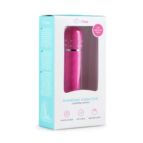 Easytoys Diamond - tvistet stavvibrator (rosa)