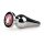 Easytoys Metall No.11 - rosa juvel analplugg - sølv (3,5cm)