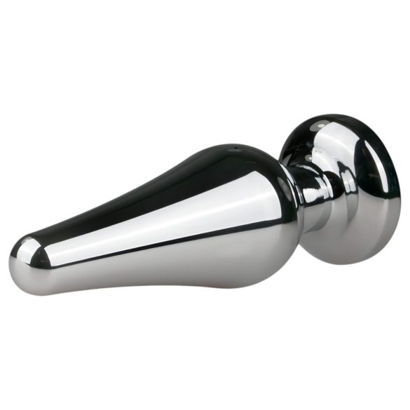 Easytoys Metall No.11 - rosa juvel analplugg - sølv (3,5cm)
