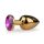 Easytoys Metall Nr.1 - lilla juvel analplugg - gull (2,5 cm)