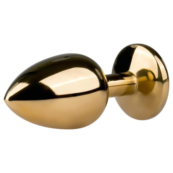 Easytoys Metall Nr.1 - lilla juvel analplugg - gull (2,5 cm)