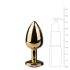 Easytoys Metall Nr.1 - lilla juvel analplugg - gull (2,5 cm)