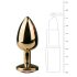 Easytoys Metall Nr.1 - lilla juvel analplugg - gull (2,5 cm)