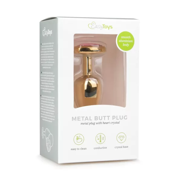 Easytoys Metal Nr. 3 - Analplug - Gull-rosa (2,5cm)