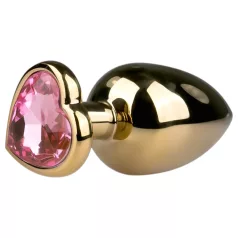   Easytoys Metal No.8 - analkrok med hjertebase - gull-rosa (3,5cm)