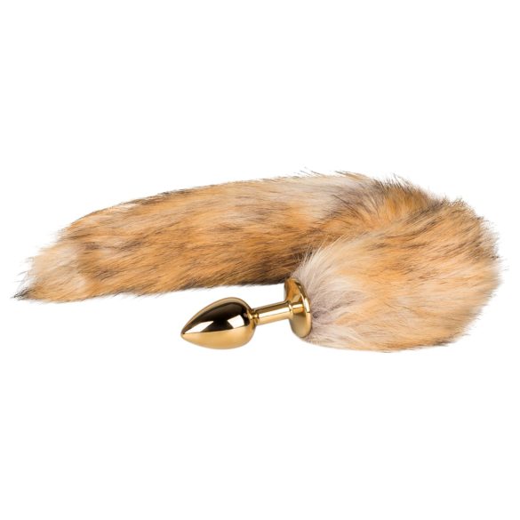 Easytoys Fox NO1 - metall analt plugg med revehale (gull-rød)