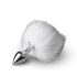 Easytoys Bunny NO1 - metall analplugg med kaninhale (sølv-hvit)