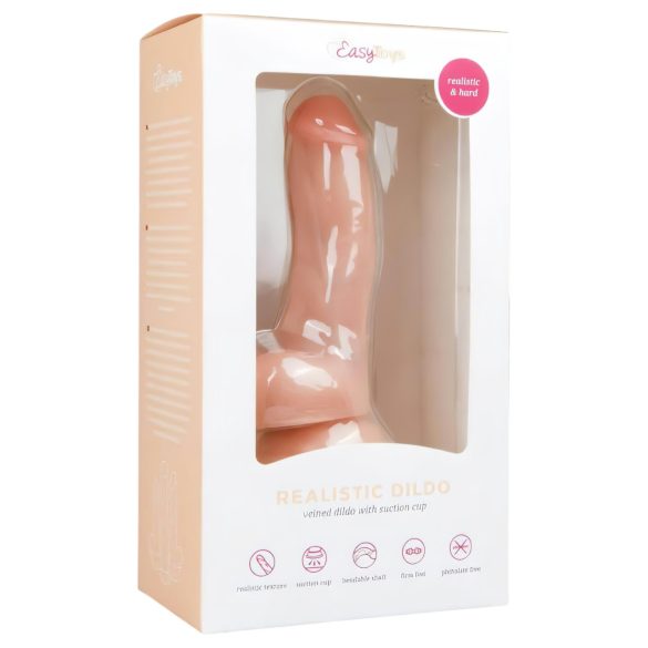 Easytoys - dildo med sugekopp og testikler (15cm) - naturtro