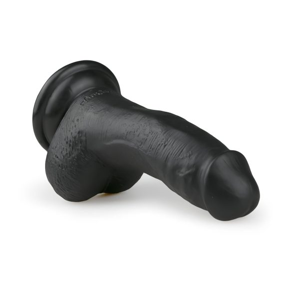 Easytoys - sugekopps-dildo med testikler (15 cm) - svart