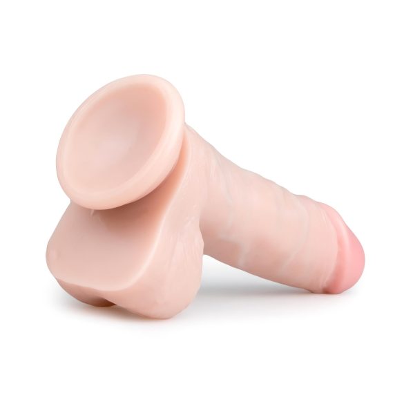 Easytoys – sugekopp-dildo med testikler (17,5 cm) – naturlig