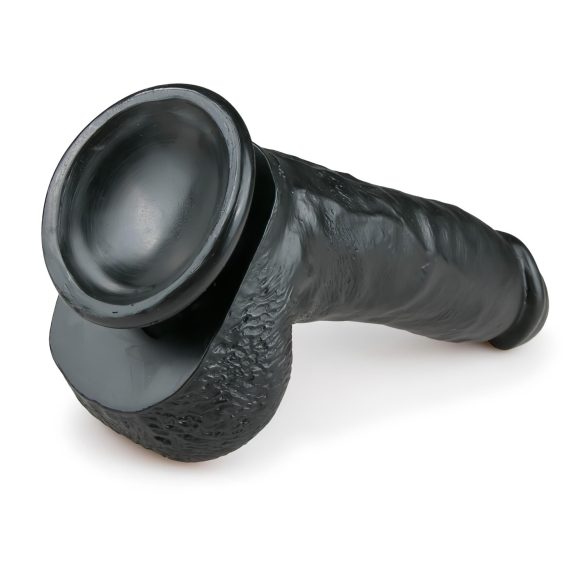 Easytoys - sugekopp dildo med testikler (20 cm) - svart