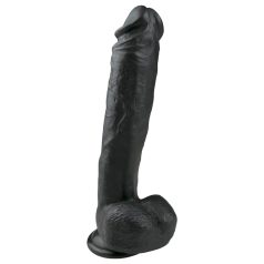 Easytoys - stor sugekoppdildo med testikler (26,5 cm) - svart   Easytoys - stor sugekoppdildo med testikler (26,5 cm) - svart