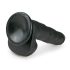 Easytoys - stor sugekoppdildo med testikler (26,5 cm) - svart