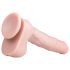 Easytoys - stor dildo med sugekopp og testikler (29,5 cm) - naturtro