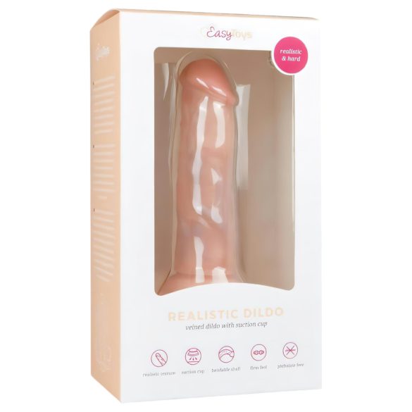 Easytoys - naturtro dildo med sugekopp (15,5cm) - naturlig farge