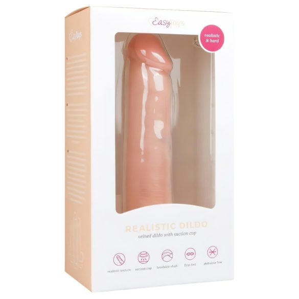 Easytoys - realistisk dildo med sugekopp (20,5 cm) - naturtro